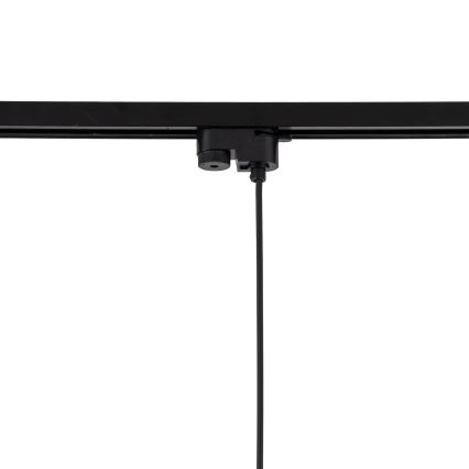 Lustr na lanku do 1-fázového lištového systému TRACER 1xE27/15W/230V pr. 38 cm černá/hnědá