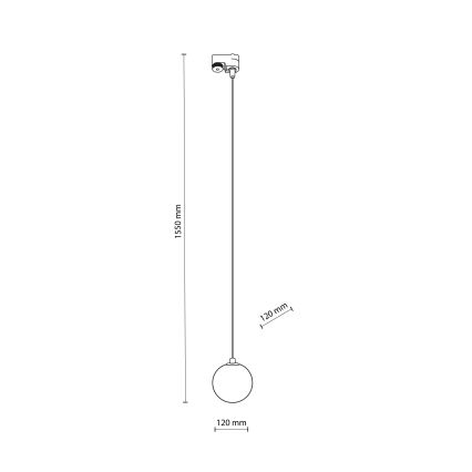 Lustr na lanku do 1-fázového lištového systému TRACER 1xG9/8W/230V černá/kouřová hnědá