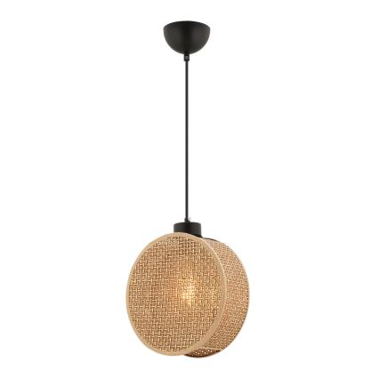 Lustr na lanku DRUM 1xE27/60W/230V hnědá