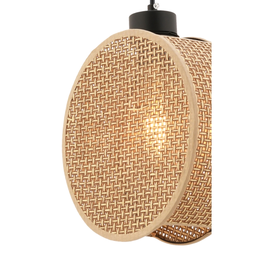 Lustr na lanku DRUM 1xE27/60W/230V hnědá