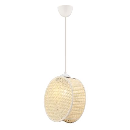 Lustr na lanku DRUM 1xE27/60W/230V krémová