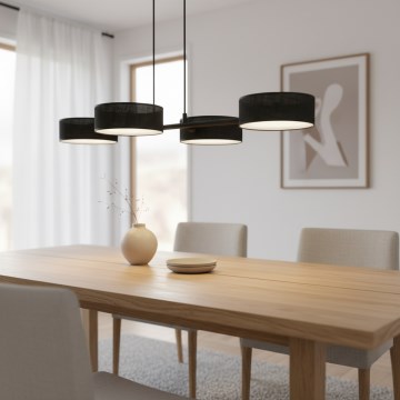 Lustr na lanku DRUMZ 4xE14/10W/230V černá