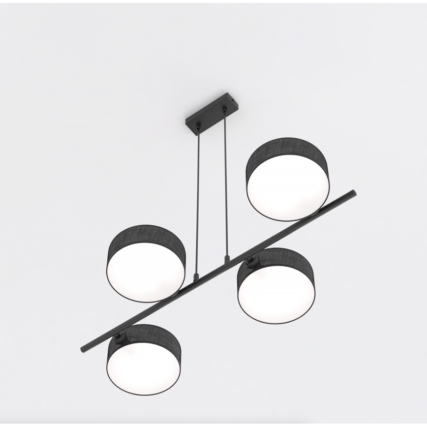 Lustr na lanku DRUMZ 4xE14/10W/230V černá