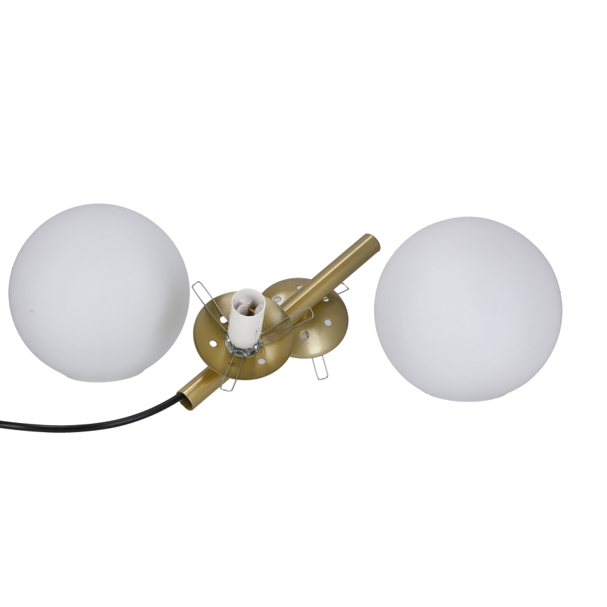 Lustr na lanku DUO 2xE14/40W/230V zlatá/černá