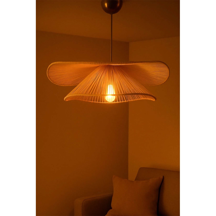 Lustr na lanku DUVELA 1xE27/40W/230V béžová