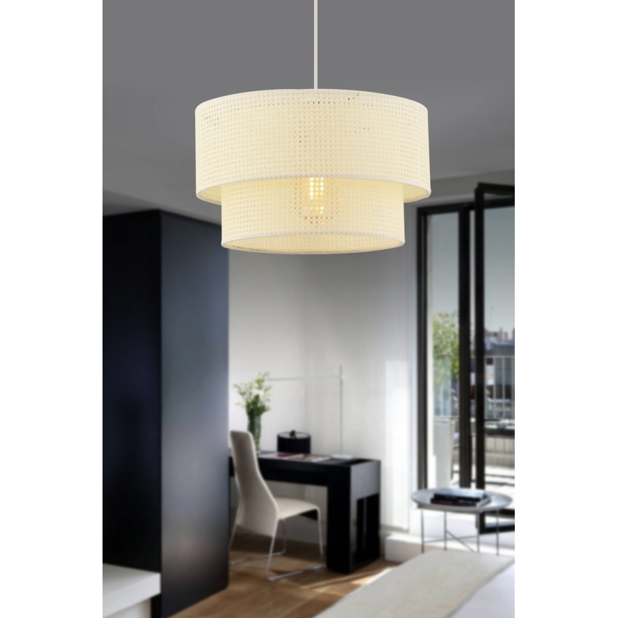 Lustr na lanku ECHO 1xE27/60W/230V krémová