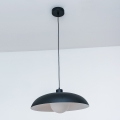 Lustr na lanku ECLIPSE 1xE27/15W/230V černá/bílá