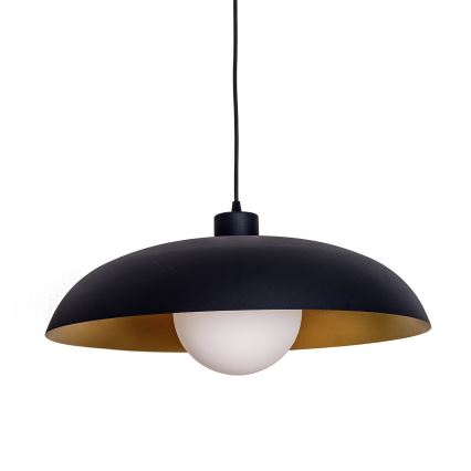 Lustr na lanku ECLIPSE 1xE27/15W/230V černá/zlatá