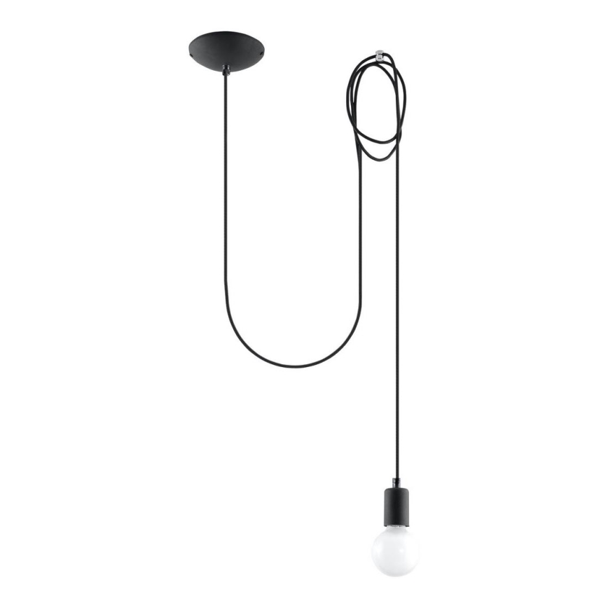 Lustr na Lanku EDISON 1 1xE27/60W/230V pavouk černá