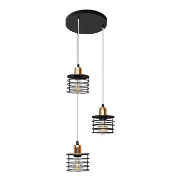 Lustr na lanku EDISON 3xE27/15W/230V