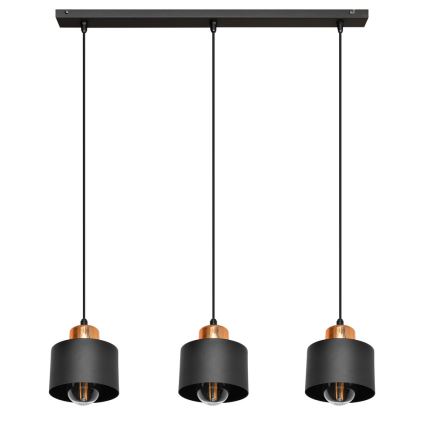 Lustr na lanku EDISON 3xE27/15W/230V