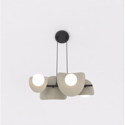 Lustr na lanku ELEMENTI 4xG9/8W/230V béžová