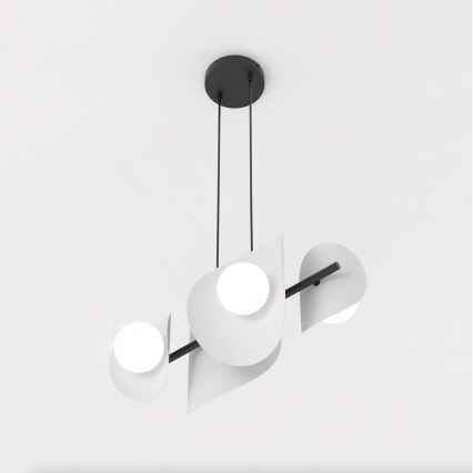 Lustr na lanku ELEMENTI 4xG9/8W/230V šedá