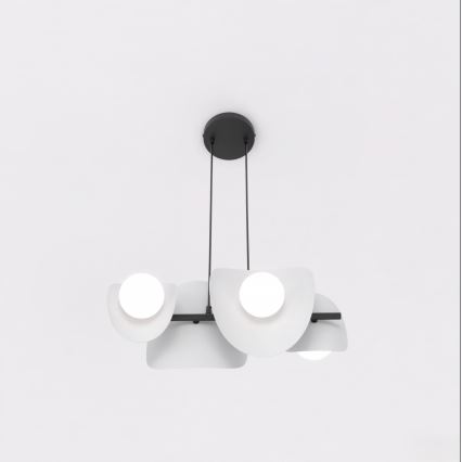 Lustr na lanku ELEMENTI 4xG9/8W/230V šedá