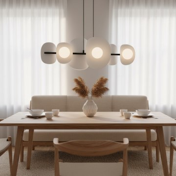 Lustr na lanku ELEMENTI 6xG9/8W/230V šedá