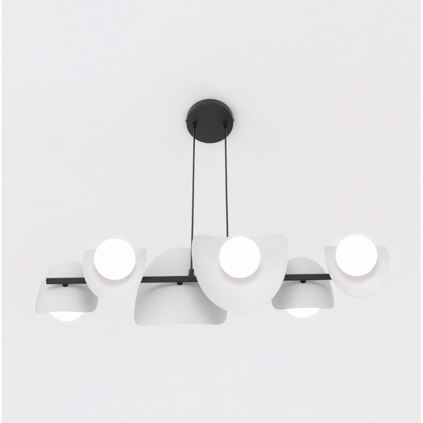 Lustr na lanku ELEMENTI 6xG9/8W/230V šedá