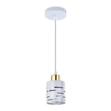 Lustr na lanku ELEN 1xE27/35W/230V bílá/zlatá