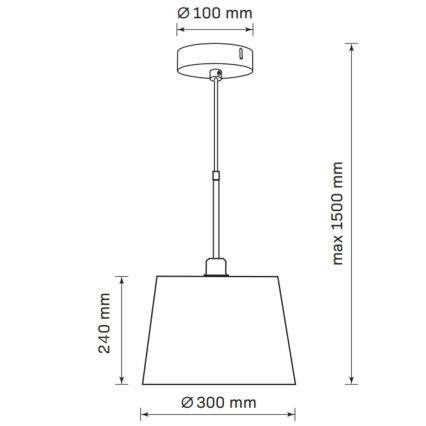 Lustr na lanku ELENA 1xE27/20W/230V bílá