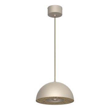 Lustr na lanku ELGUND 1xE27/15W/230V pr. 28,5 cm béžová