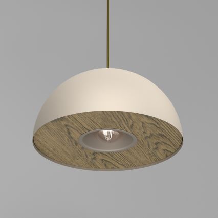 Lustr na lanku ELGUND 1xE27/15W/230V pr. 35 cm béžová