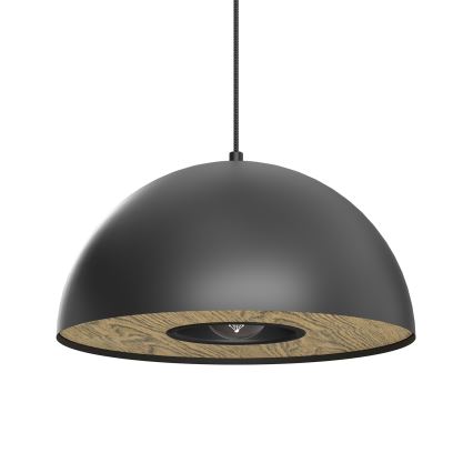 Lustr na lanku ELGUND 1xE27/15W/230V pr. 35 cm černá