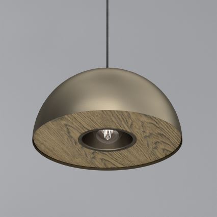 Lustr na lanku ELGUND 1xE27/15W/230V pr. 35 cm mosaz