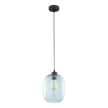 Lustr na lanku ELIO 1xE27/15W/230V modrá