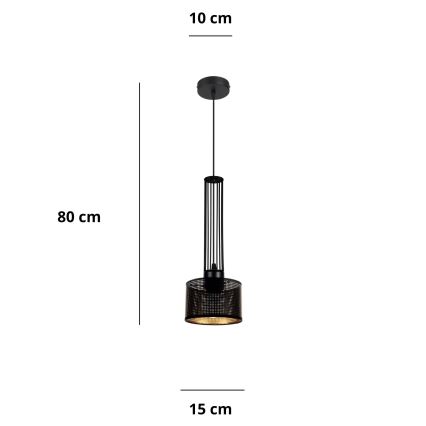 Lustr na lanku ELIS 1xE27/60W/230V pr. 15 cm