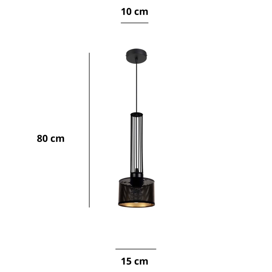 Lustr na lanku ELIS 1xE27/60W/230V pr. 15 cm