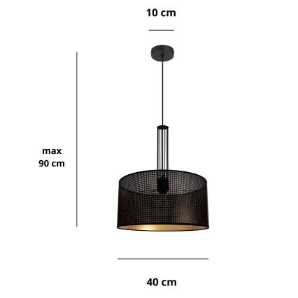 Lustr na lanku ELIS 1xE27/60W/230V pr. 40 cm