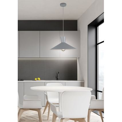 Lustr na lanku ELISTA 1xE27/60W/230V šedá