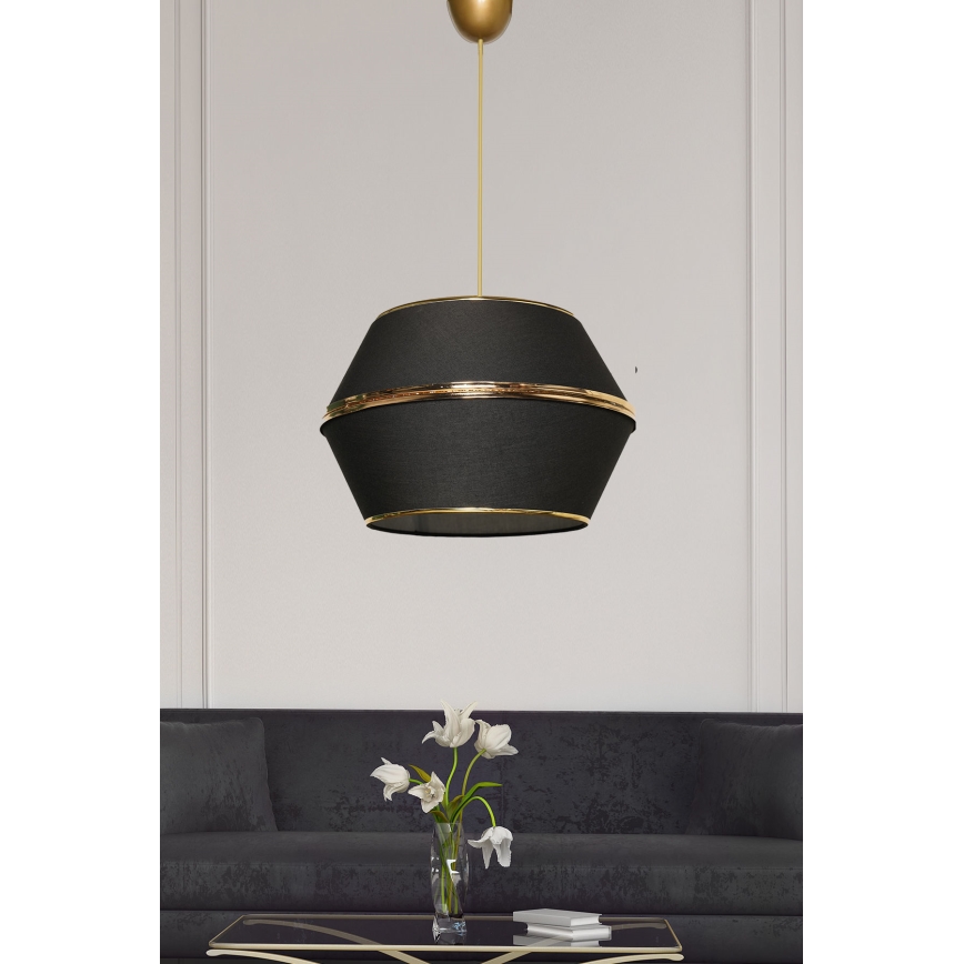 Lustr na lanku ESCAPE 1xE27/60W/230V černá