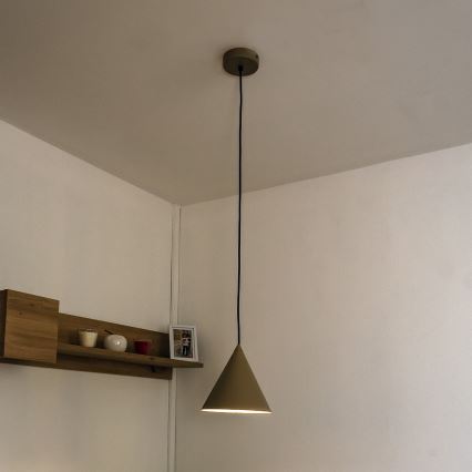 Lustr na lanku ETNA 1xE27/15W/230V pr. 18,5 cm béžová