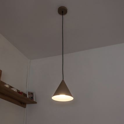 Lustr na lanku ETNA 1xE27/15W/230V pr. 18,5 cm béžová