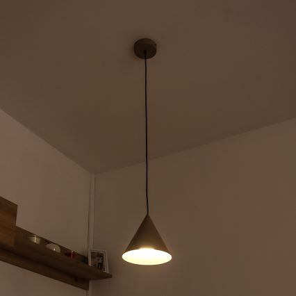 Lustr na lanku ETNA 1xE27/15W/230V pr. 18,5 cm béžová