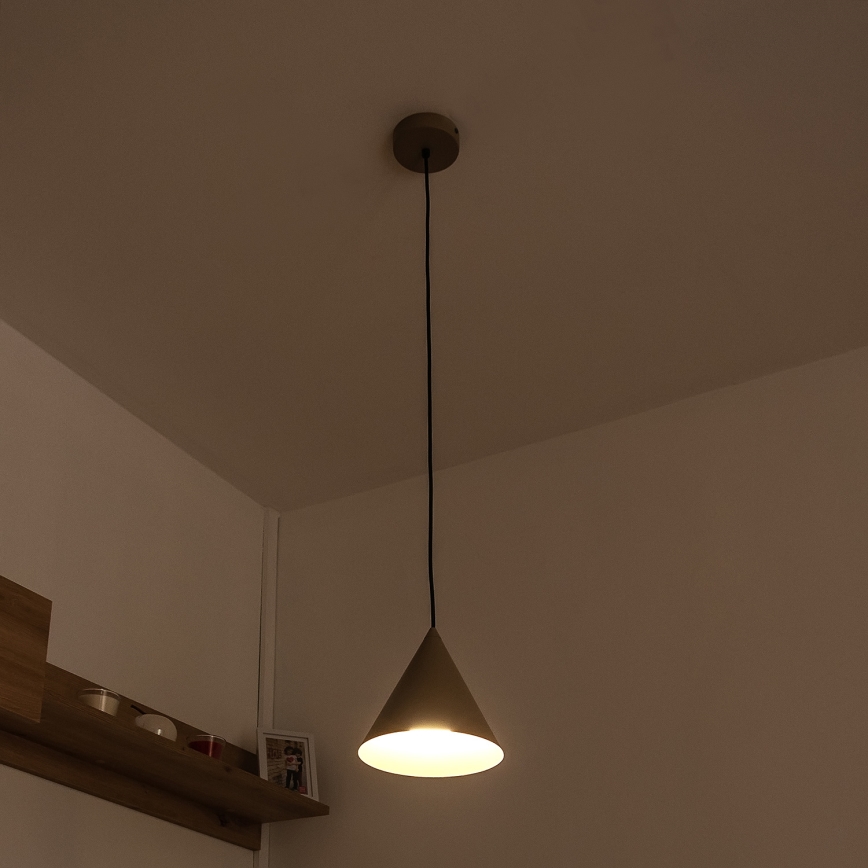 Lustr na lanku ETNA 1xE27/15W/230V pr. 18,5 cm béžová