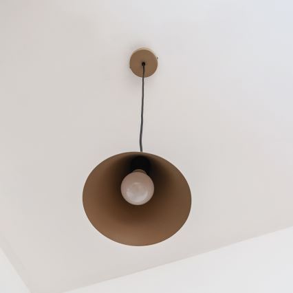 Lustr na lanku ETNA 1xE27/15W/230V pr. 18,5 cm béžová