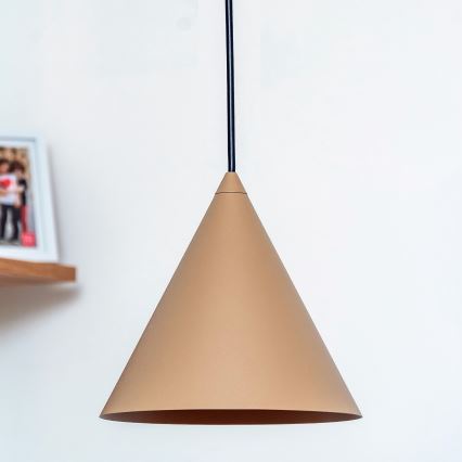 Lustr na lanku ETNA 1xE27/15W/230V pr. 18,5 cm béžová