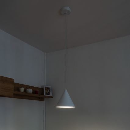 Lustr na lanku ETNA II 1xE27/15W/230V pr. 18,5 cm bílá
