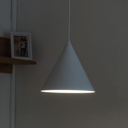 Lustr na lanku ETNA II 1xE27/15W/230V pr. 18,5 cm bílá