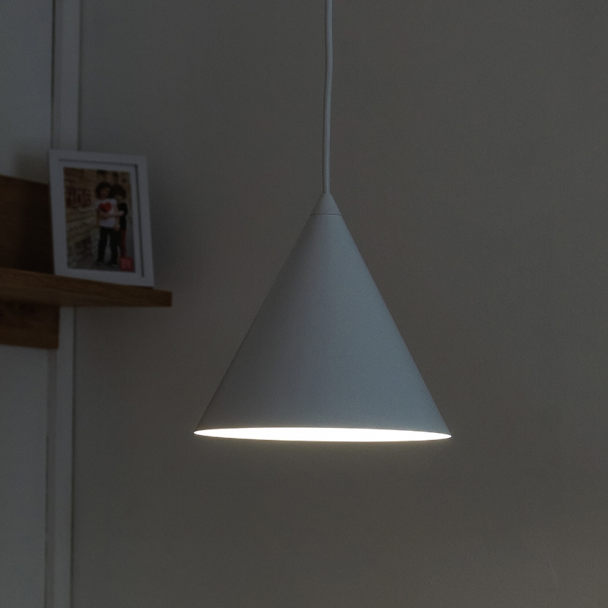 Lustr na lanku ETNA II 1xE27/15W/230V pr. 18,5 cm bílá