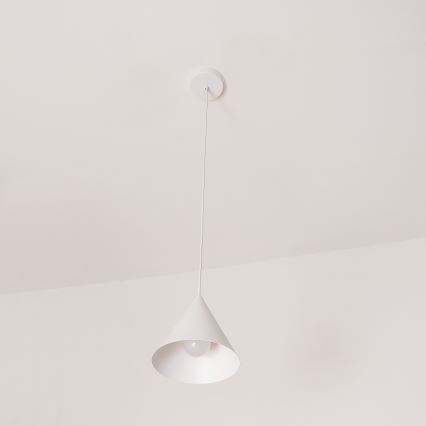 Lustr na lanku ETNA II 1xE27/15W/230V pr. 18,5 cm bílá