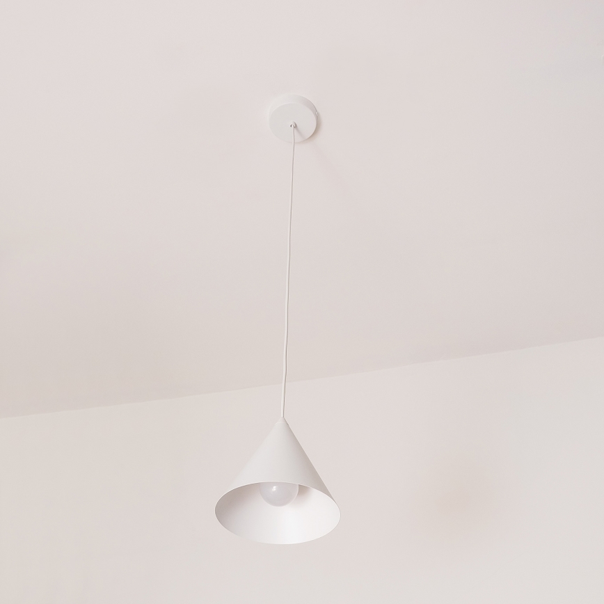 Lustr na lanku ETNA II 1xE27/15W/230V pr. 18,5 cm bílá