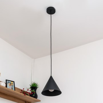 Lustr na lanku ETNA II 1xE27/15W/230V pr. 18,5 cm černá