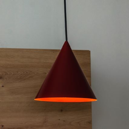 Lustr na lanku ETNA II 1xE27/15W/230V pr. 18,5 cm červená
