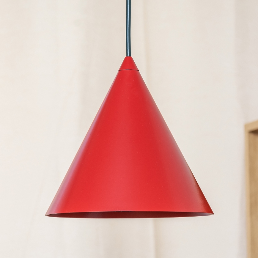Lustr na lanku ETNA II 1xE27/15W/230V pr. 18,5 cm červená
