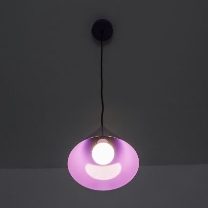 Lustr na lanku ETNA II 1xE27/15W/230V pr. 18,5 cm fialová