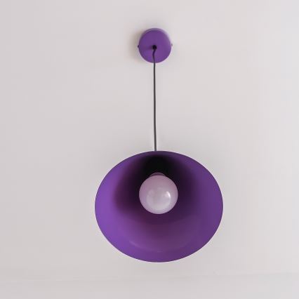 Lustr na lanku ETNA II 1xE27/15W/230V pr. 18,5 cm fialová