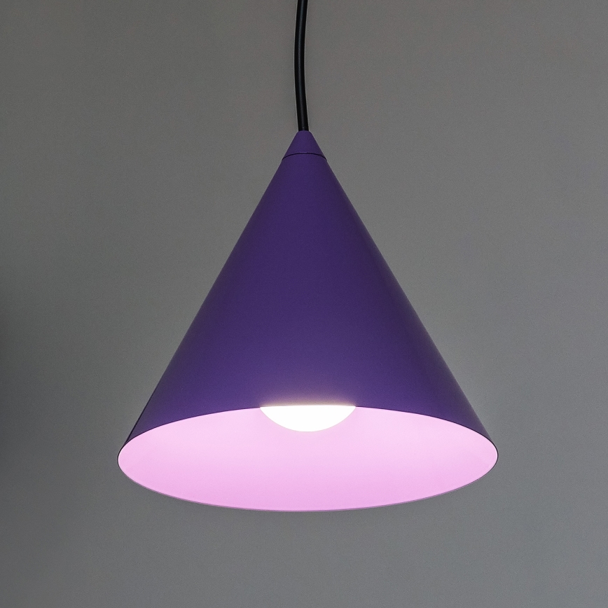 Lustr na lanku ETNA II 1xE27/15W/230V pr. 18,5 cm fialová