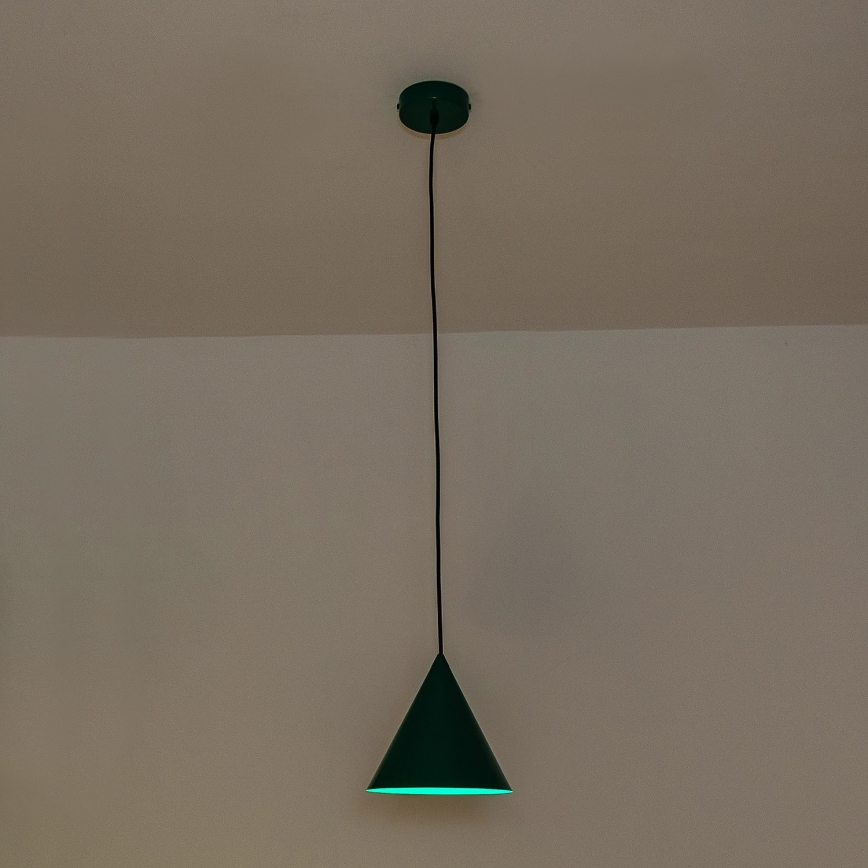 Lustr na lanku ETNA II 1xE27/15W/230V pr. 18,5 cm zelená